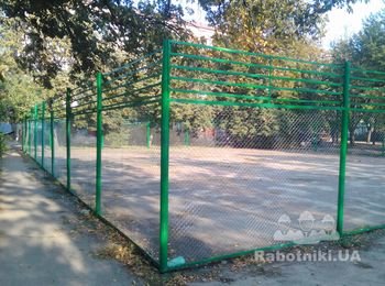 Реставрация баскетбольной площадки в Киеве.