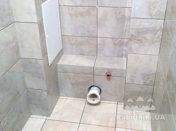 Туалет с нишой зарезом под 45 градусов