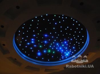 Натяжной потолок с системой "звездное небо"