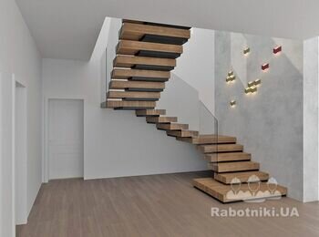 Бетонная лестница по дизайн-проекту