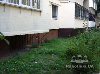 Вынос балкона по плити (+30см.), первый етаж. Киев