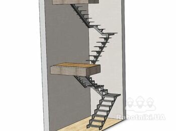 Монтаж лестницы (метал)