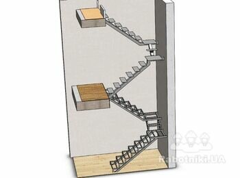 Монтаж лестницы (метал)