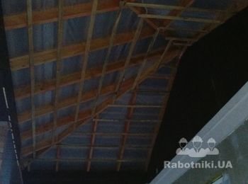 Монтаж деревянной вагонки на купол веранды